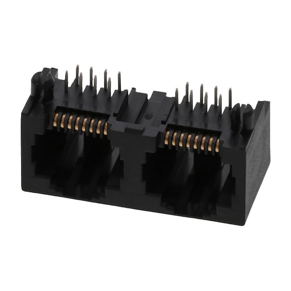 Molex Modular Connectors / Ethernet Connectors Ganged Inv Modjack N K No Shld 2 Port 8/8 442480057 - main